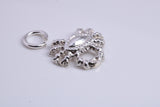 Crab Charm, Traditional Charm, Made from Solid 925 Grade Sterling Silver, Complete with Attachment Link