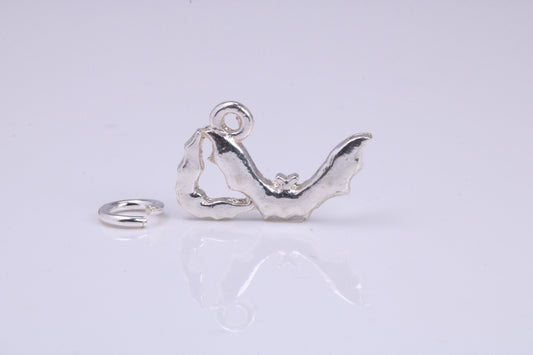 Shrimp Charm, Traditional Charm, Made from Solid 925 Grade Sterling Silver, Complete with Attachment Link
