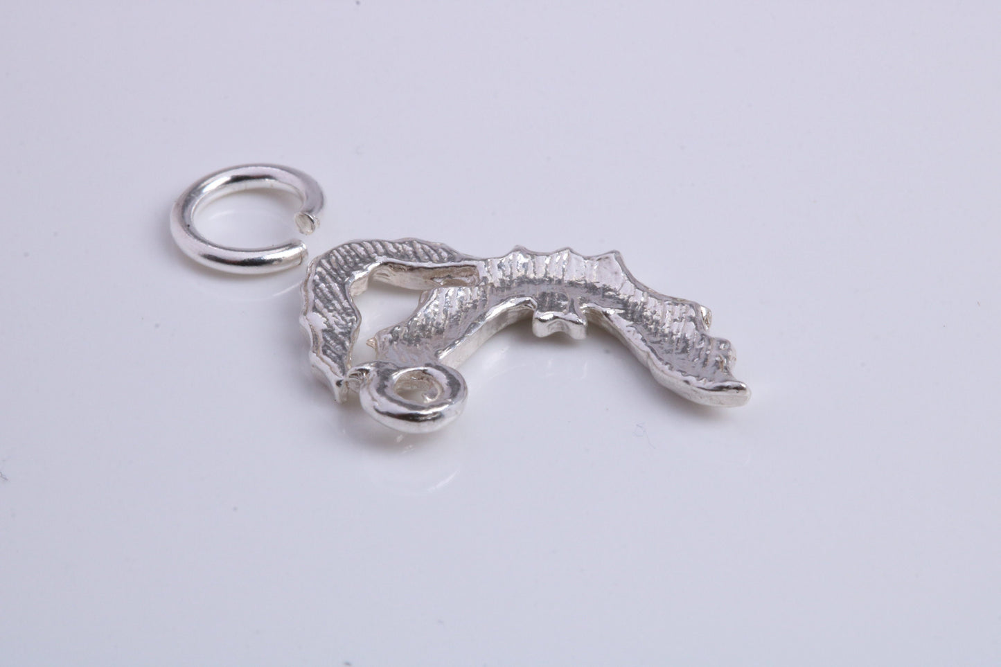 Shrimp Charm, Traditional Charm, Made from Solid 925 Grade Sterling Silver, Complete with Attachment Link