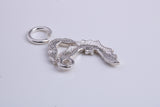 Shrimp Charm, Traditional Charm, Made from Solid 925 Grade Sterling Silver, Complete with Attachment Link