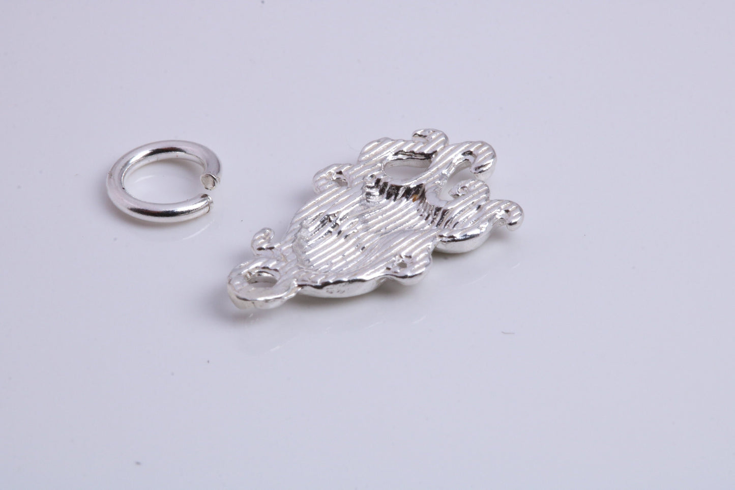Octopus Charm, Traditional Charm, Made from Solid 925 Grade Sterling Silver, Complete with Attachment Link