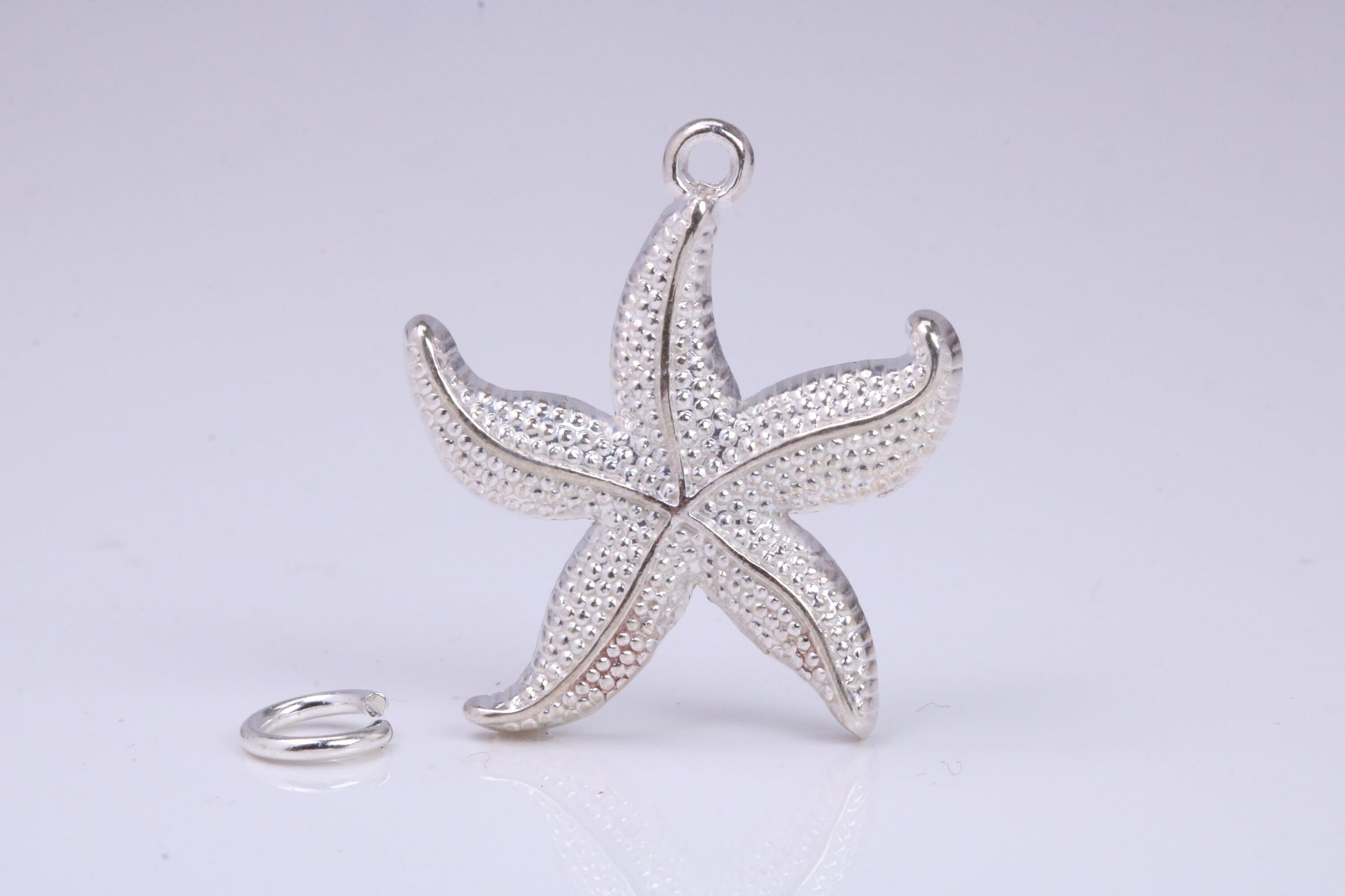 Star Fish Charm, Traditional Charm, Made from Solid 925 Grade Sterling Silver, Complete with Attachment Link