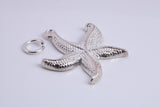 Star Fish Charm, Traditional Charm, Made from Solid 925 Grade Sterling Silver, Complete with Attachment Link