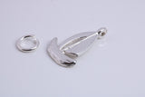 Sailing Dingy Charm, Traditional Charm, Made from Solid 925 Grade Sterling Silver, Complete with Attachment Link