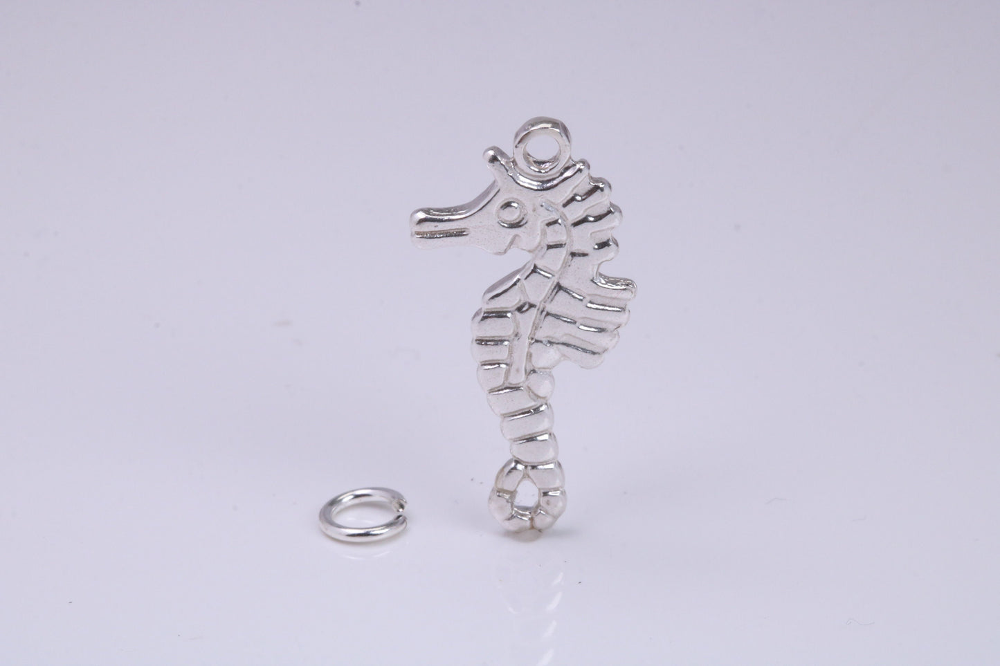 Sea Horse Charm, Traditional Charm, Made from Solid 925 Grade Sterling Silver, Complete with Attachment Link
