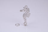 Sea Horse Charm, Traditional Charm, Made from Solid 925 Grade Sterling Silver, Complete with Attachment Link