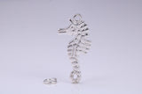 Sea Horse Charm, Traditional Charm, Made from Solid 925 Grade Sterling Silver, Complete with Attachment Link