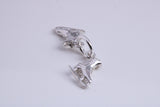 Pair of Ice Skates Charm, Traditional Charm, Made from Solid 925 Grade Sterling Silver, Complete with Attachment Link