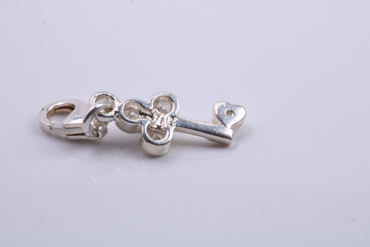 Key Charm, Traditional Charm, Made from Solid 925 Grade Sterling Silver, Complete with Attachment Link