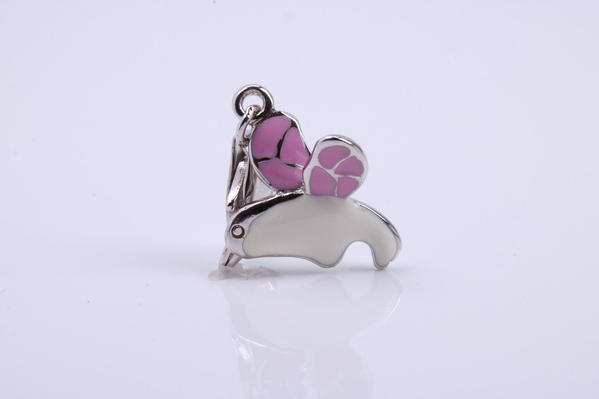 Humming Bird Charm, Traditional Charm, Made from Solid 925 Grade Sterling Silver, Complete with Attachment Link