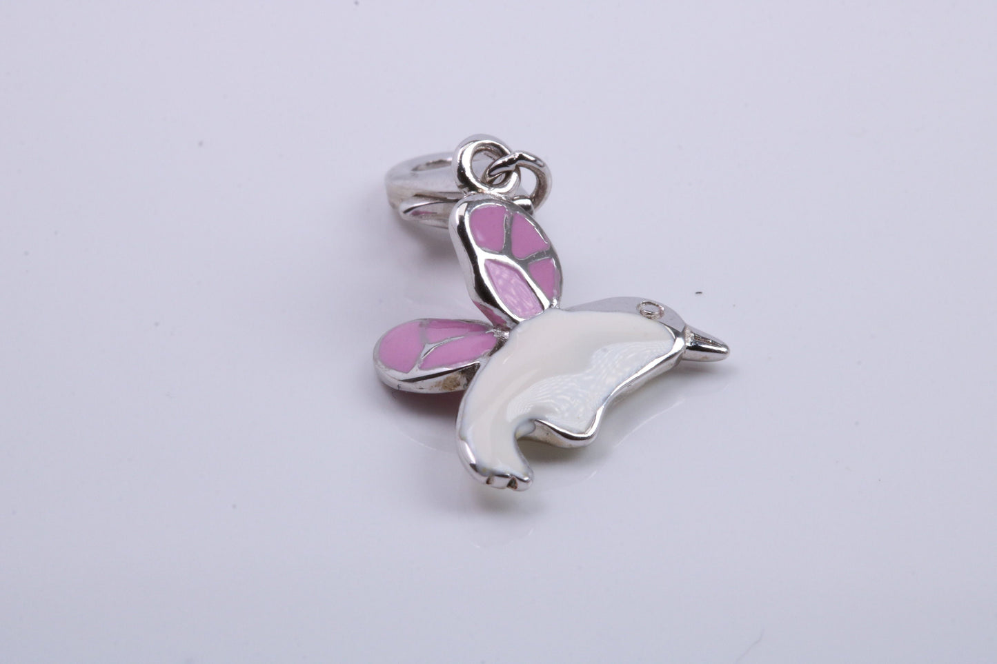 Humming Bird Charm, Traditional Charm, Made from Solid 925 Grade Sterling Silver, Complete with Attachment Link