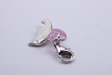 Humming Bird Charm, Traditional Charm, Made from Solid 925 Grade Sterling Silver, Complete with Attachment Link