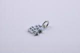 Oriental Writing Charm, Traditional Charm, Made from Solid 925 Grade Sterling Silver, Complete with Attachment Link