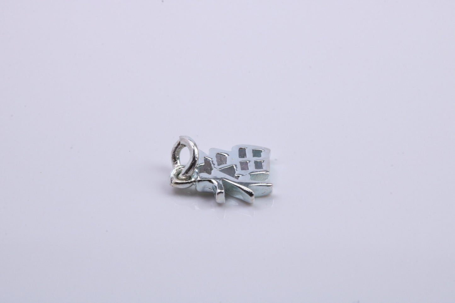 Oriental Writing Charm, Traditional Charm, Made from Solid 925 Grade Sterling Silver, Complete with Attachment Link