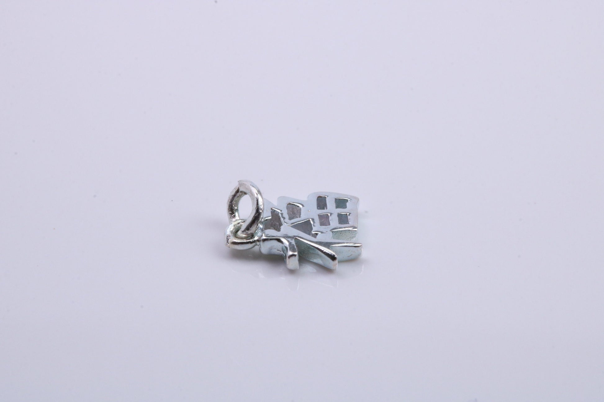 Oriental Writing Charm, Traditional Charm, Made from Solid 925 Grade Sterling Silver, Complete with Attachment Link