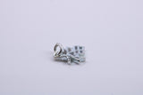 Oriental Writing Charm, Traditional Charm, Made from Solid 925 Grade Sterling Silver, Complete with Attachment Link