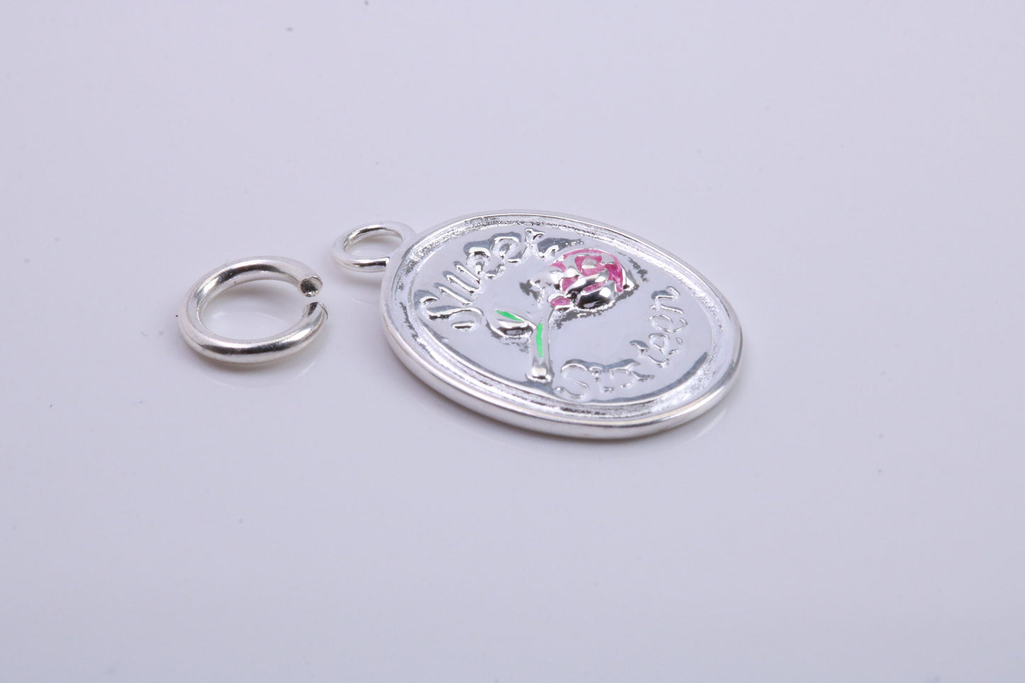 Sweet Sixteen Charm, Traditional Charm, Made from Solid 925 Grade Sterling Silver, Complete with Attachment Link