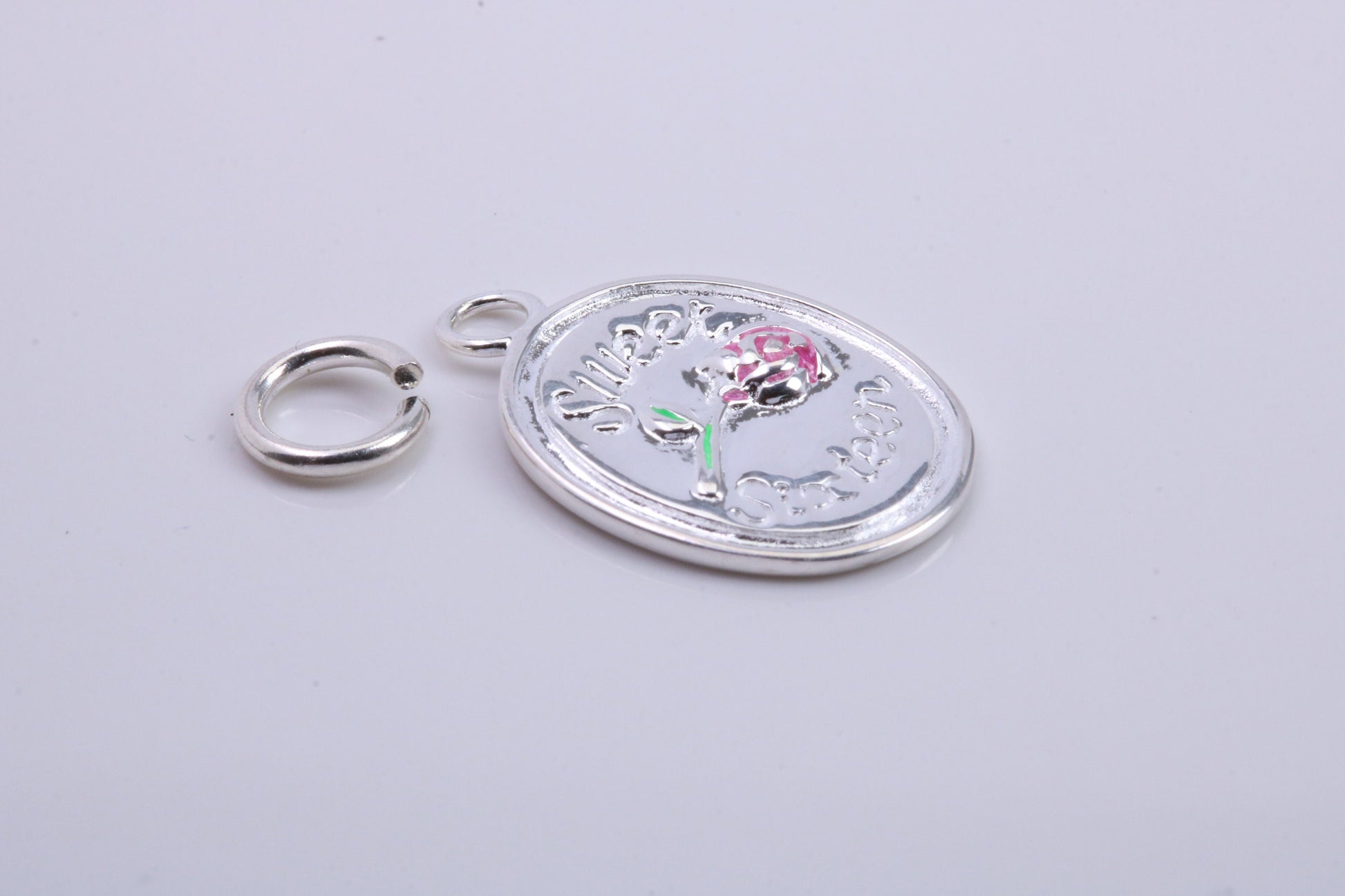 Sweet Sixteen Charm, Traditional Charm, Made from Solid 925 Grade Sterling Silver, Complete with Attachment Link