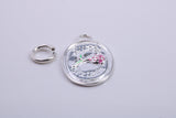Sweet Sixteen Charm, Traditional Charm, Made from Solid 925 Grade Sterling Silver, Complete with Attachment Link