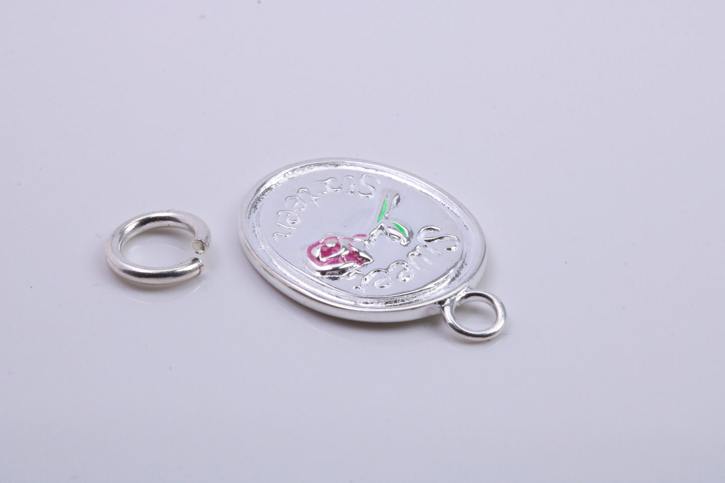 Sweet Sixteen Charm, Traditional Charm, Made from Solid 925 Grade Sterling Silver, Complete with Attachment Link