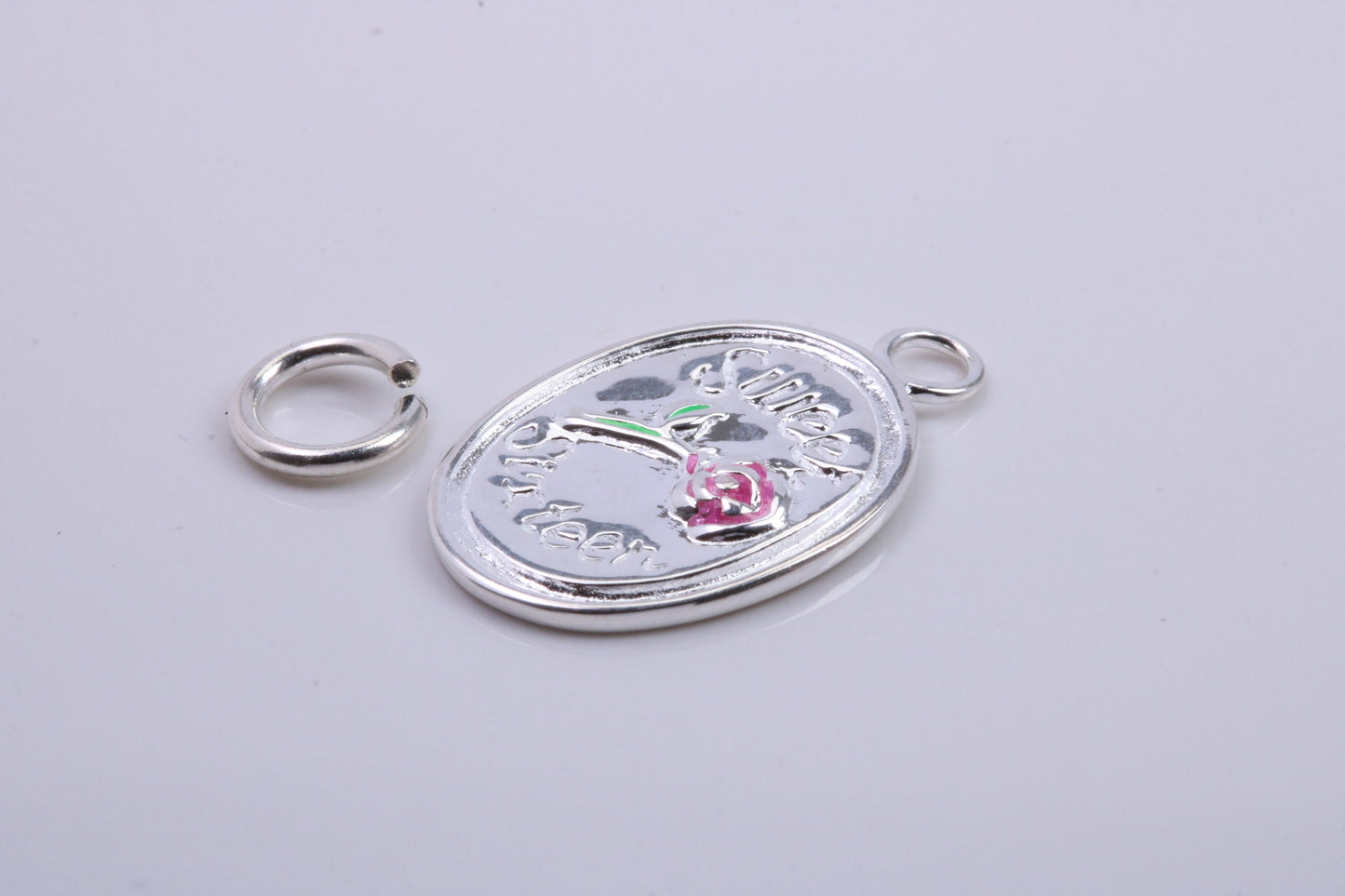 Sweet Sixteen Charm, Traditional Charm, Made from Solid 925 Grade Sterling Silver, Complete with Attachment Link