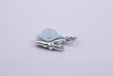 Snail Charm, Traditional Charm, Made from Solid 925 Grade Sterling Silver, Complete with Attachment Link