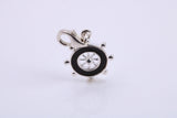 Helm Charm, Traditional Charm, Made from Solid 925 Grade Sterling Silver, Complete with Attachment Link