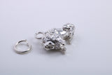 Leo Zodiac Sign Charm, Traditional Charm, Made from Solid 925 Grade Sterling Silver, Complete with Attachment Link
