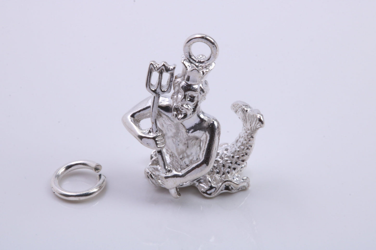 Aquarius Zodiac Sign Charm, Traditional Charm, Made from Solid 925 Grade Sterling Silver, Complete with Attachment Link