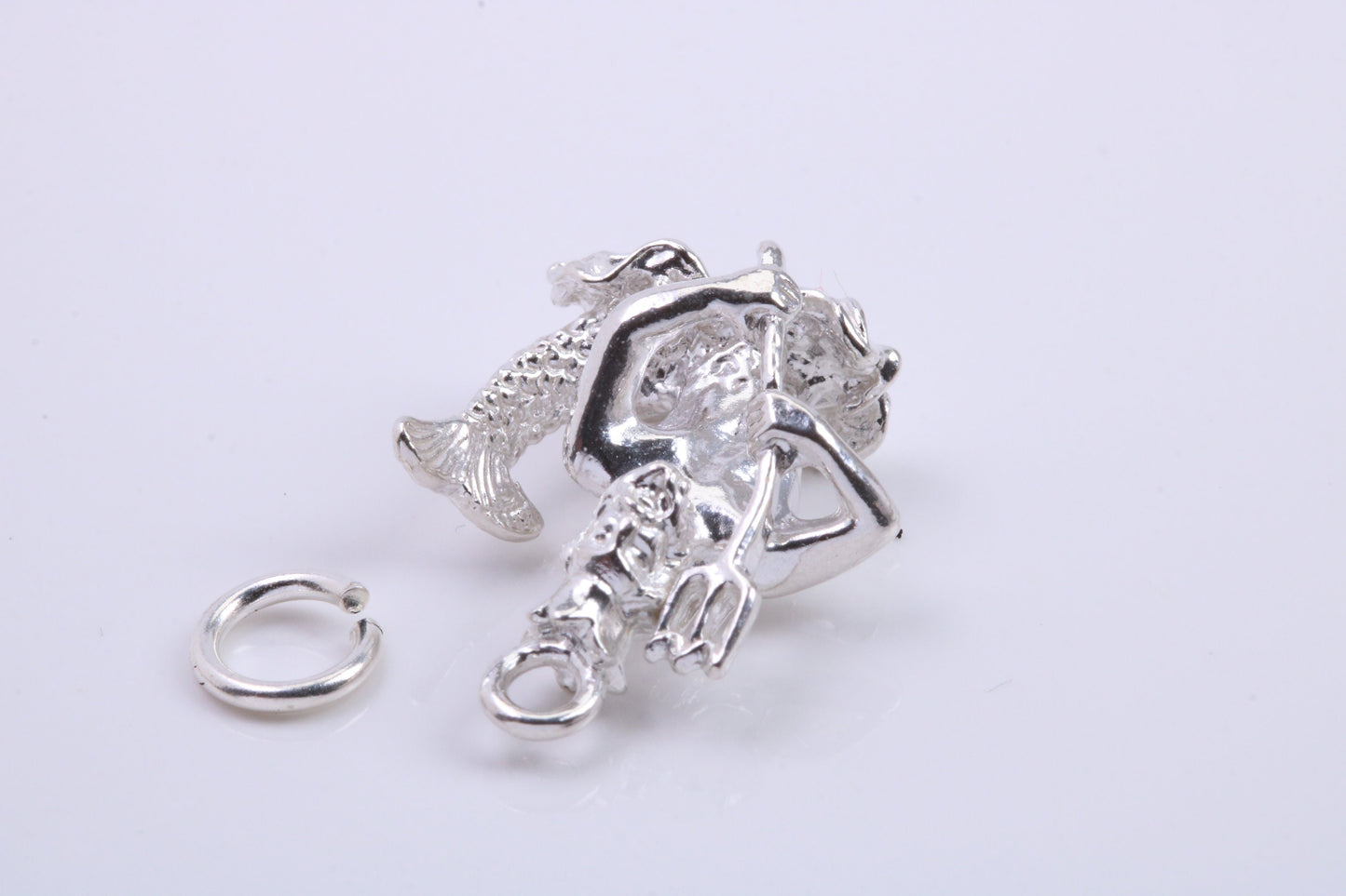 Aquarius Zodiac Sign Charm, Traditional Charm, Made from Solid 925 Grade Sterling Silver, Complete with Attachment Link