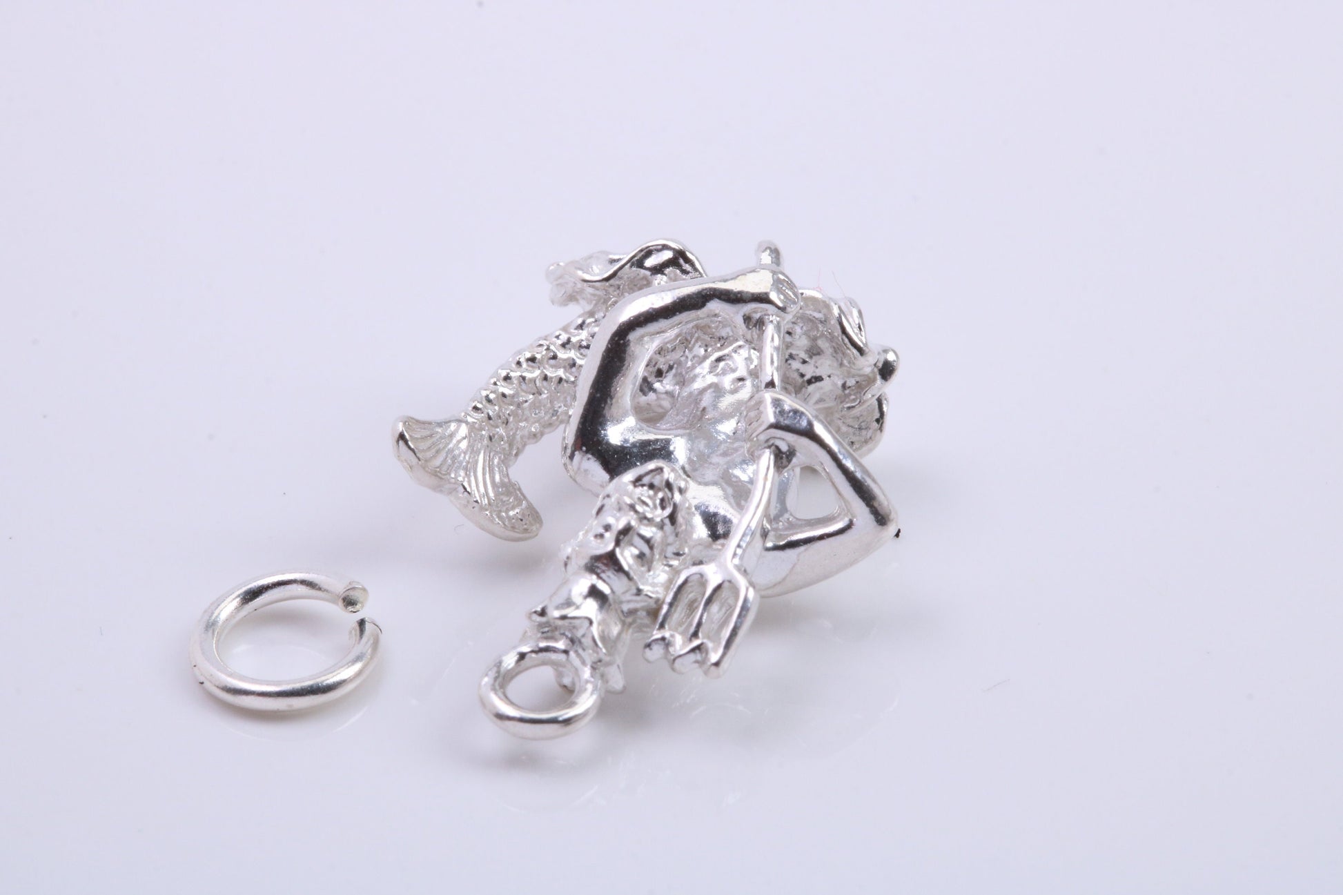 Aquarius Zodiac Sign Charm, Traditional Charm, Made from Solid 925 Grade Sterling Silver, Complete with Attachment Link
