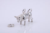 Taurus Zodiac Sign Charm, Traditional Charm, Made from Solid 925 Grade Sterling Silver, Complete with Attachment Link