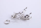 Sagittarius Zodiac Sign Charm, Traditional Charm, Made from Solid 925 Grade Sterling Silver, Complete with Attachment Link