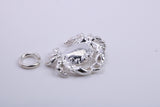 Cancer Zodiac Sign Charm, Traditional Charm, Made from Solid 925 Grade Sterling Silver, Complete with Attachment Link
