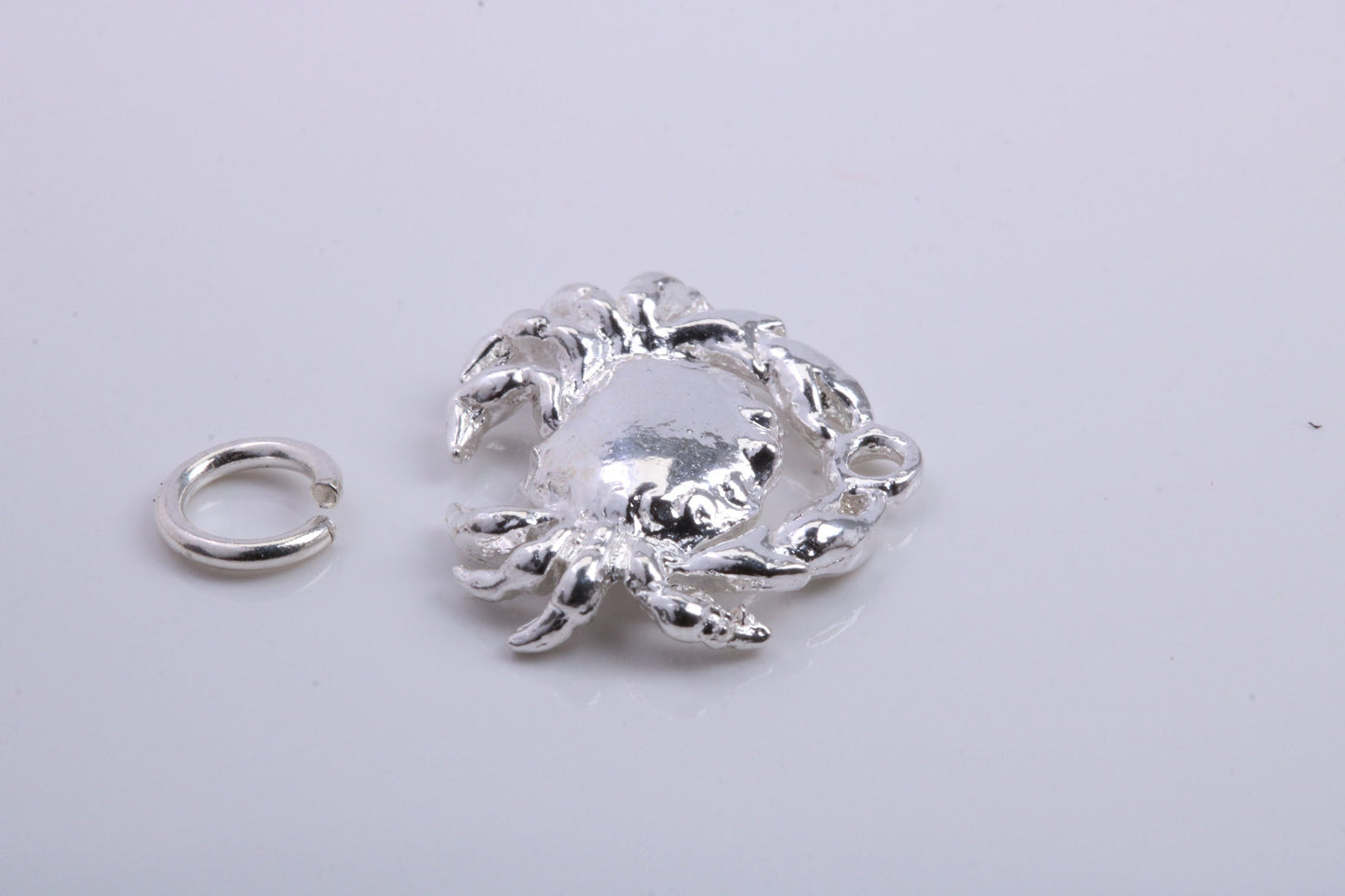 Cancer Zodiac Sign Charm, Traditional Charm, Made from Solid 925 Grade Sterling Silver, Complete with Attachment Link