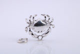 Cancer Zodiac Sign Charm, Traditional Charm, Made from Solid 925 Grade Sterling Silver, Complete with Attachment Link