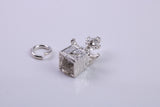 Jack in the Box Charm, Traditional Charm, Made from Solid 925 Grade Sterling Silver, Complete with Attachment Link