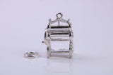 Mangle Charm, Traditional Charm, Made from Solid 925 Grade Sterling Silver, Complete with Attachment Link