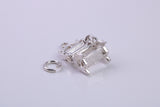 Mangle Charm, Traditional Charm, Made from Solid 925 Grade Sterling Silver, Complete with Attachment Link
