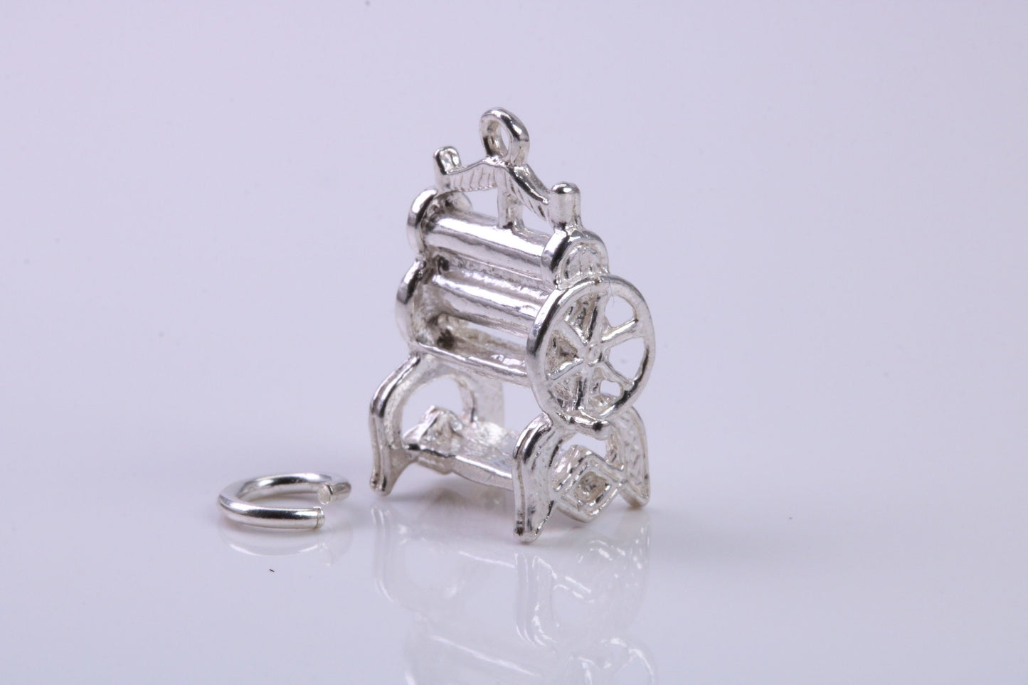 Mangle Charm, Traditional Charm, Made from Solid 925 Grade Sterling Silver, Complete with Attachment Link