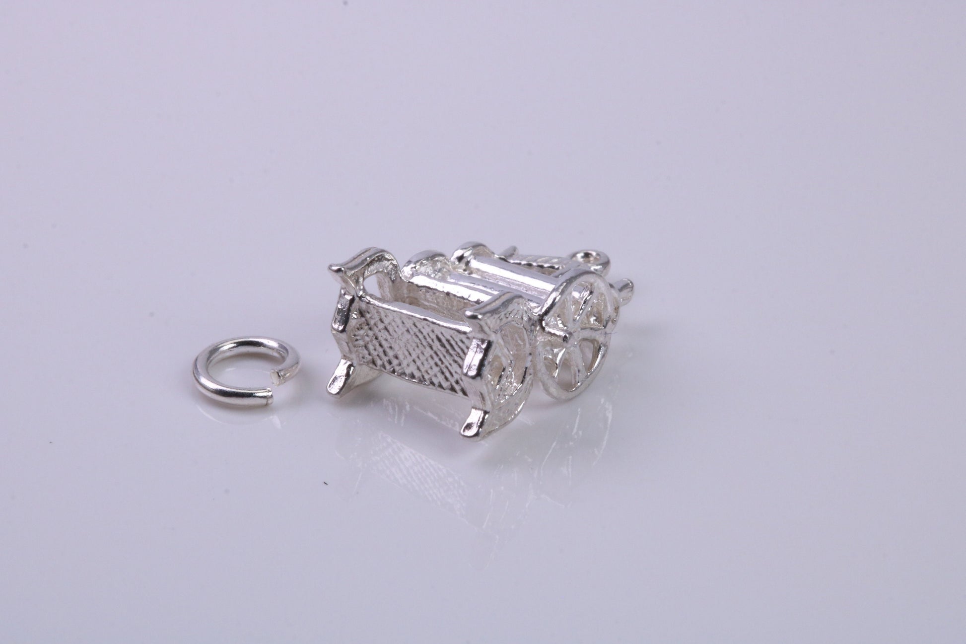 Mangle Charm, Traditional Charm, Made from Solid 925 Grade Sterling Silver, Complete with Attachment Link