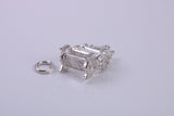 Mangle Charm, Traditional Charm, Made from Solid 925 Grade Sterling Silver, Complete with Attachment Link