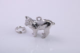 Manx Cat Charm, Traditional Charm, Made from Solid 925 Grade Sterling Silver, Complete with Attachment Link
