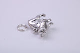 Manx Cat Charm, Traditional Charm, Made from Solid 925 Grade Sterling Silver, Complete with Attachment Link