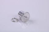 Ice Bucket Charm, Traditional Charm, Made from Solid 925 Grade Sterling Silver, Complete with Attachment Link