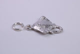 Sting Ray Charm, Traditional Charm, Made from Solid 925 Grade Sterling Silver, Complete with Attachment Link