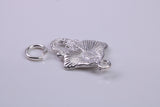 Sting Ray Charm, Traditional Charm, Made from Solid 925 Grade Sterling Silver, Complete with Attachment Link