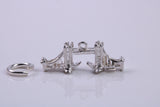 Iconic London Bridge Charm, Traditional Charm, Made from Solid 925 Grade Sterling Silver, Complete with Attachment Link