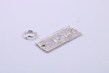 100 Dollar Bill Charm, Traditional Charm, Made from Solid 925 Grade Sterling Silver, Complete with Attachment Link