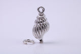 Sea Shell Charm, Traditional Charm, Made from Solid 925 Grade Sterling Silver, Complete with Attachment Link